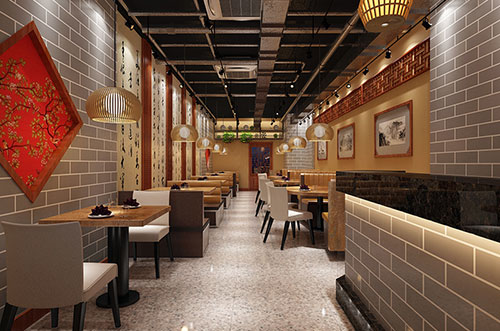北辰传统中式餐厅餐馆装修设计效果图