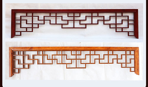 北辰中式花格吊顶门楣挂落仿古落地罩在实际案例中的展示