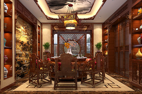 北辰温馨雅致的古典中式家庭装修设计效果图