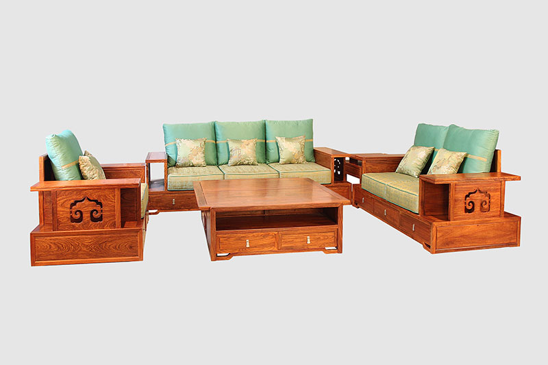 北辰中式实木沙发简直太美了